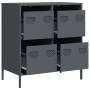 Aparador de acero laminado en frío antracita 68x39x73,5 cm de , Aparadores - Ref: Foro24-851258, Precio: 100,99 €, Descuento: %