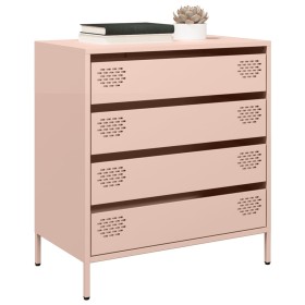 Aparador de acero laminado en frío rosa 68x39x73,5 cm de , Aparadores - Ref: Foro24-851287, Precio: 131,96 €, Descuento: %