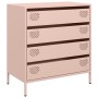 Aparador de acero laminado en frío rosa 68x39x73,5 cm de , Aparadores - Ref: Foro24-851287, Precio: 131,96 €, Descuento: %