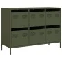 Aparador de acero laminado en frío verde oliva 101,5x39x73,5 cm de , Aparadores - Ref: Foro24-851266, Precio: 132,54 €, Descu...