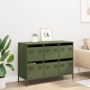 Aparador de acero laminado en frío verde oliva 101,5x39x73,5 cm de , Aparadores - Ref: Foro24-851266, Precio: 133,75 €, Descu...