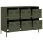 Aparador de acero laminado en frío verde oliva 101,5x39x73,5 cm de , Aparadores - Ref: Foro24-851266, Precio: 133,75 €, Descu...