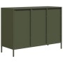 Aparador de acero laminado en frío verde oliva 101,5x39x73,5 cm de , Aparadores - Ref: Foro24-851266, Precio: 133,75 €, Descu...