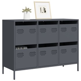 Aparador acero laminado en frío gris antracita 101,5x39x73,5 cm de , Aparadores - Ref: Foro24-851264, Precio: 133,90 €, Descu...