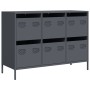 Aparador acero laminado en frío gris antracita 101,5x39x73,5 cm de , Aparadores - Ref: Foro24-851264, Precio: 133,90 €, Descu...