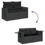 Set de sofás de jardín 7 pzas con cojines ratán sintético negro de , Conjuntos de jardín - Ref: Foro24-3327107, Precio: 571,9...