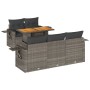Set de muebles de jardín 6 pzas y cojines ratán sintético gris de , Conjuntos de jardín - Ref: Foro24-3327105, Precio: 471,71...