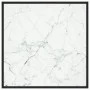 Mesa de centro negra con vidrio de mármol blanco 80x80x35 cm de vidaXL, Mesas de centro - Ref: Foro24-322877, Precio: 61,41 €...