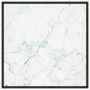 Mesa de centro negra con vidrio de mármol blanco 80x80x35 cm de vidaXL, Mesas de centro - Ref: Foro24-322877, Precio: 62,02 €...