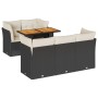 Set de sofás de jardín 6 piezas y cojines ratán sintético negro de , Conjuntos de jardín - Ref: Foro24-3326884, Precio: 439,0...
