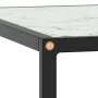 Mesa de centro negra con vidrio de mármol blanco 80x80x35 cm de vidaXL, Mesas de centro - Ref: Foro24-322877, Precio: 61,41 €...