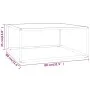 Mesa de centro negra con vidrio de mármol blanco 80x80x35 cm de vidaXL, Mesas de centro - Ref: Foro24-322877, Precio: 61,41 €...