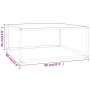 Mesa de centro negra con vidrio de mármol blanco 80x80x35 cm de vidaXL, Mesas de centro - Ref: Foro24-322877, Precio: 62,02 €...