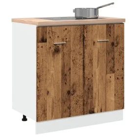 Armario bajo fregadero madera envejecida 80x46x81,5 cm de , Armarios de cocina - Ref: Foro24-856077, Precio: 75,73 €, Descuen...