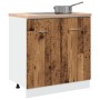 Armario bajo fregadero madera envejecida 80x46x81,5 cm de , Armarios de cocina - Ref: Foro24-856077, Precio: 78,17 €, Descuen...