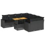 Set de sofás de jardín con cojines 9 pzas ratán sintético negro de , Conjuntos de jardín - Ref: Foro24-3327016, Precio: 648,6...