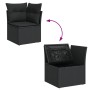Set de sofás de jardín con cojines 9 pzas ratán sintético negro de , Conjuntos de jardín - Ref: Foro24-3327016, Precio: 648,6...