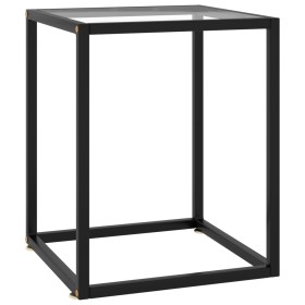 Mesa de centro con vidrio templado negra 40x40x50 cm de vidaXL, Mesas de centro - Ref: Foro24-322907, Precio: 38,43 €, Descue...