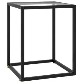 Mesa de centro con vidrio templado negra 40x40x50 cm de vidaXL, Mesas de centro - Ref: Foro24-322907, Precio: 37,61 €, Descue...
