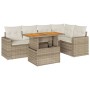 Juego de sofás jardín con cojines 6 pzas ratán sintético beige de , Conjuntos de jardín - Ref: Foro24-3327040, Precio: 506,84...
