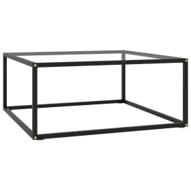Mesa de centro negra con vidrio templado 80x80x35 cm de vidaXL, Mesas de centro - Ref: Foro24-322875, Precio: 93,05 €, Descue...