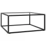 Mesa de centro negra con vidrio templado 80x80x35 cm de vidaXL, Mesas de centro - Ref: Foro24-322875, Precio: 93,05 €, Descue...