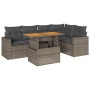 Set de muebles de jardín 6 pzas y cojines ratán sintético gris de , Conjuntos de jardín - Ref: Foro24-3327042, Precio: 449,02...