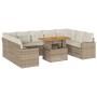 Juego de sofás jardín con cojines beige 10 pzas ratán sintético de , Conjuntos de jardín - Ref: Foro24-3327082, Precio: 766,5...