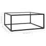 Mesa de centro negra con vidrio templado 80x80x35 cm de vidaXL, Mesas de centro - Ref: Foro24-322875, Precio: 93,05 €, Descue...