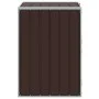 Cobertizo de contenedor de basura acero marrón 72x81x115 cm de , Soportes para contenedores de residuos - Ref: Foro24-4006174...