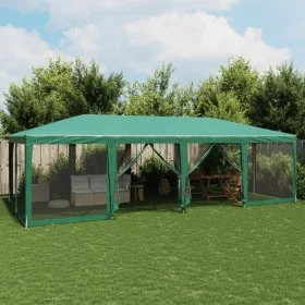 Carpa para fiestas con 12 paredes de malla HDPE verde 8x4 m de , Tiendas de campaña - Ref: Foro24-4010073, Precio: 208,28 €, ...