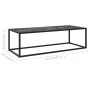 Mesa de centro negra con vidrio de mármol negro 120x50x35 cm de vidaXL, Mesas de centro - Ref: Foro24-322886, Precio: 98,46 €...