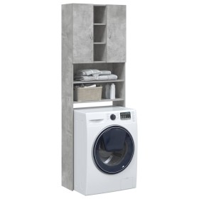 Armario de lavadora gris hormigón 64x25,5x190 cm de , Accesorios para lavadoras y secadoras - Ref: Foro24-856648, Precio: 85,...