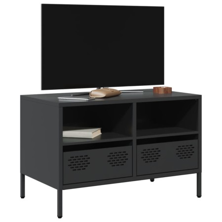 Mueble para TV acero laminado en frío negro 68x39x43,5 cm de , Muebles TV - Ref: Foro24-851316, Precio: 66,60 €, Descuento: %