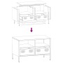 Mueble para TV acero laminado en frío negro 68x39x43,5 cm de , Muebles TV - Ref: Foro24-851316, Precio: 66,60 €, Descuento: %