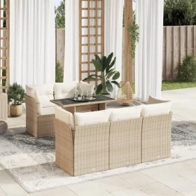 Juego de sofás jardín con cojines 6 pzas ratán sintético beige de , Conjuntos de jardín - Ref: Foro24-3326099, Precio: 465,11...