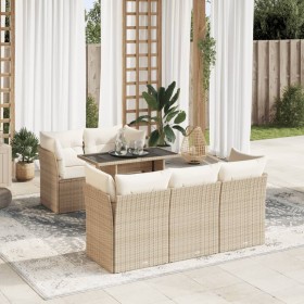 Juego de sofás jardín con cojines 6 pzas ratán sintético beige de , Conjuntos de jardín - Ref: Foro24-3326099, Precio: 482,54...