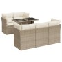 Juego de sofás jardín con cojines 6 pzas ratán sintético beige de , Conjuntos de jardín - Ref: Foro24-3326099, Precio: 482,54...