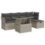Set de sofás de jardín 6 pzas y cojines ratán sintético gris de , Conjuntos de jardín - Ref: Foro24-3326143, Precio: 423,19 €...