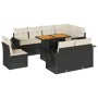Set de sofás de jardín con cojines 9 pzas ratán sintético negro de , Conjuntos de jardín - Ref: Foro24-3327164, Precio: 625,5...