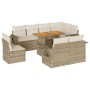 Set de sofás de jardín con cojines 9 pzas ratán sintético beige de , Conjuntos de jardín - Ref: Foro24-3327166, Precio: 748,6...