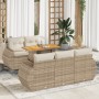 Juego de sofás jardín con cojines 6 pzas ratán sintético beige de , Conjuntos de jardín - Ref: Foro24-3327215, Precio: 545,41...
