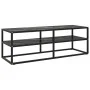 Mueble para TV negro con vidrio de mármol negro 120x40x40 cm de vidaXL, Muebles TV - Ref: Foro24-322862, Precio: 93,01 €, Des...
