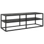 Mueble para TV negro con vidrio de mármol negro 120x40x40 cm de vidaXL, Muebles TV - Ref: Foro24-322862, Precio: 92,18 €, Des...