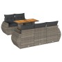 Set de muebles de jardín 6 pzas y cojines ratán sintético gris de , Conjuntos de jardín - Ref: Foro24-3327217, Precio: 475,47...