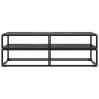 Mueble para TV negro con vidrio de mármol negro 120x40x40 cm de vidaXL, Muebles TV - Ref: Foro24-322862, Precio: 93,01 €, Des...