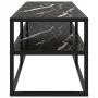 Mueble para TV negro con vidrio de mármol negro 120x40x40 cm de vidaXL, Muebles TV - Ref: Foro24-322862, Precio: 93,01 €, Des...