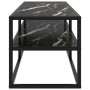 Mueble para TV negro con vidrio de mármol negro 120x40x40 cm de vidaXL, Muebles TV - Ref: Foro24-322862, Precio: 92,18 €, Des...
