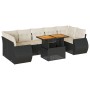 Set de sofás de jardín y cojines 8 piezas ratán sintético negro de , Conjuntos de jardín - Ref: Foro24-3327234, Precio: 551,0...