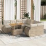 Set de sofás de jardín con cojines 9 pzas ratán sintético beige de , Conjuntos de jardín - Ref: Foro24-3327243, Precio: 704,4...